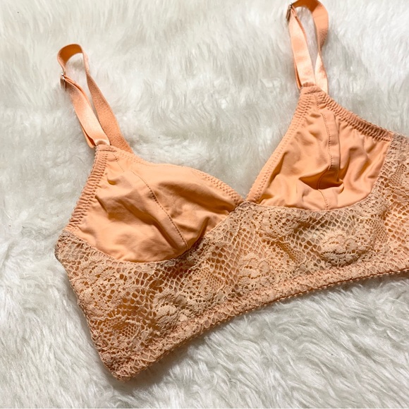 FORTNIGHT coral Mira longline wireless bralette - Picture 4 of 7